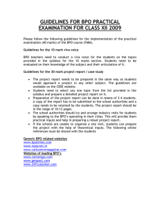 Guidlines for Practical Exam in BPO (Class XII)