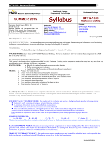 1333 Mechanical Drafting SUMMER 2015 Syllabus.doc