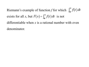 Riemann's example of an integral that is not differentiable