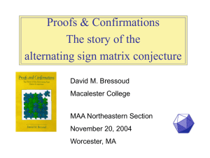 Proofs and Confirmations: the Story of the Alternating Sign Matrix Conjecture