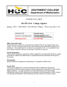 MATH1314_Syllabus_Spring 2014 West Loop.doc