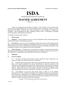 Master Swap Agreement (see Item 4 on Page 21 of the Agenda Book)