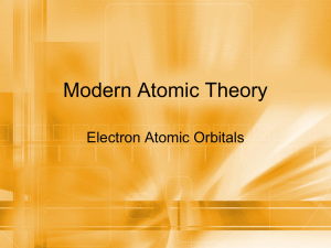 Modern Atomic Theory I