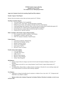 UH Hilo Faculty Congress Meeting Agenda for Oct. 16, 2015