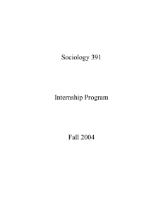 Sociology 391 Fall 2004 (Internship manual)