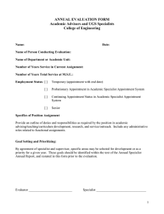 Academic Advising and UGS Specialists Evaluation Form (DOC)