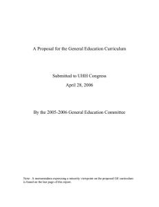 GedEd Committee Report