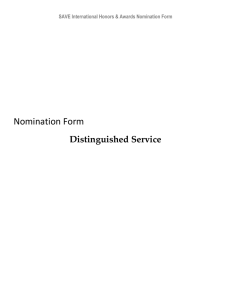 Distinguished Service (Industry, Government, Construction, Management or Education)