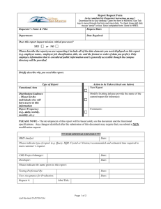 Report Request Form