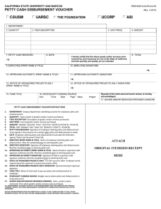 Petty Cash Voucher- STD439