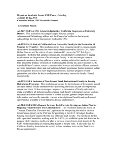 ASCSU Plenary Report - Jan 16