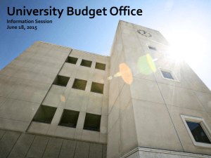 Budget Information Session June 2015