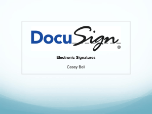 Electronic Signatures Casey Bell