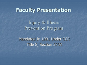 Injury Illness Prevention PowerPoint Presentation