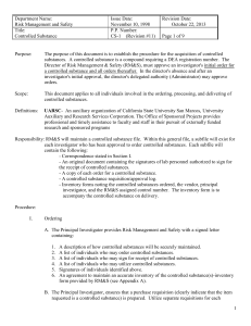 SOP for Controlled Substances