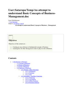 User:Satarupa/Temp/An attempt to understand Basic Concepts of Business-Management.doc