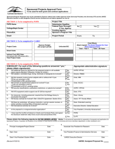 Sponsored Projects Approval Form