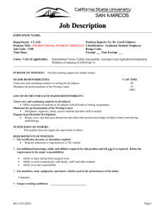 ISA job description Fall 2015