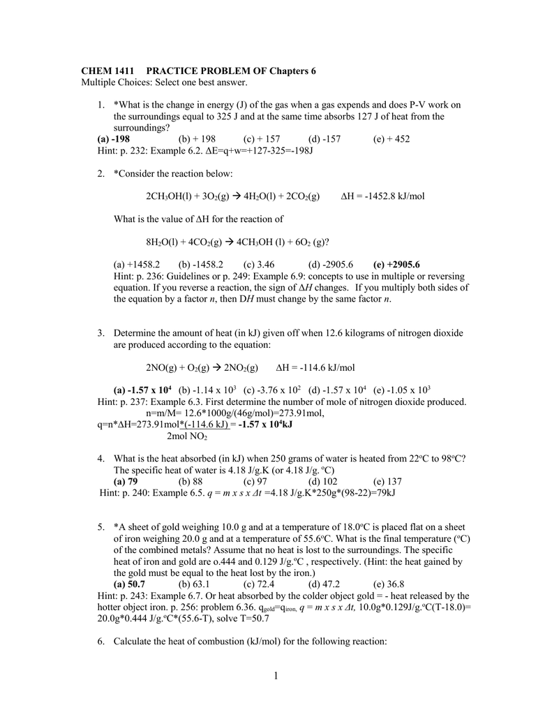 Practice Problem Of Chap6 Doc