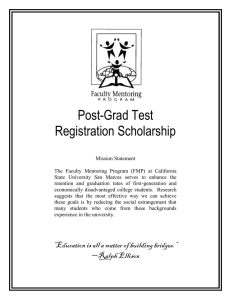 Post-Grad Scholarship Application
