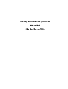 Teacher Performance Expectations (TPEs) - Full Text