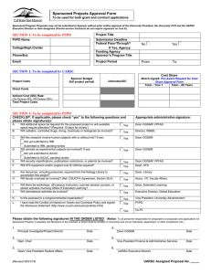 Sponsored Projects Approval Form (SPAF)
