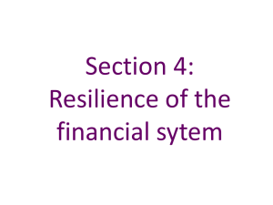 Resilience of the financial system