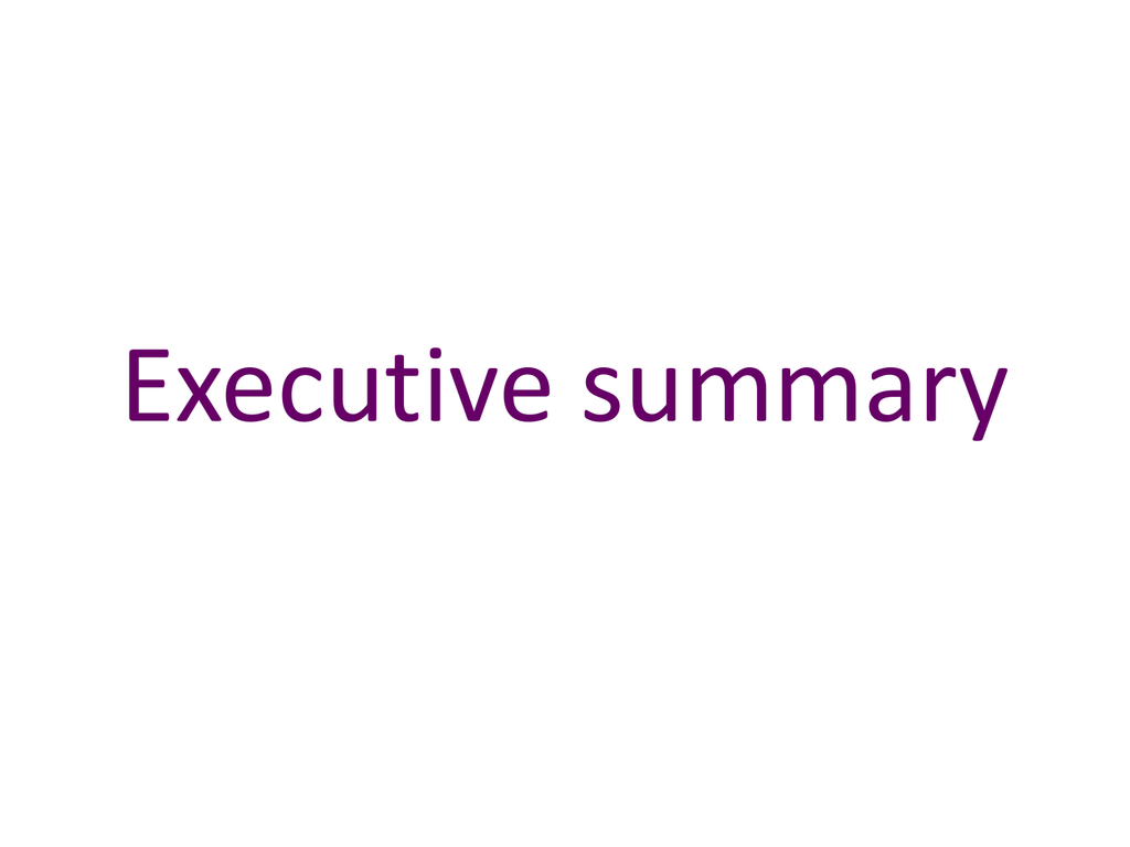 Executive Summary Chart