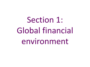 Download presentation of Section 1, Global financial environment