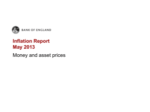 Inflation Report May 2013 Money and asset prices