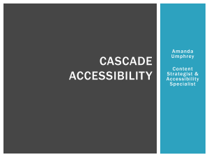 Cascade Accessibility PPT