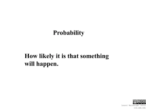 Probability and Sampling