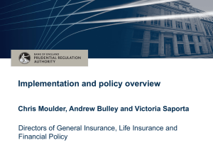 PRA Solvency II Conference: Implementation and policy overview, October 2014