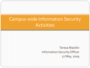 Campuswide Information Security Activities