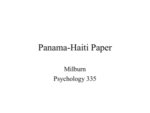 Panama-Haiti Paper Milburn Psychology 335