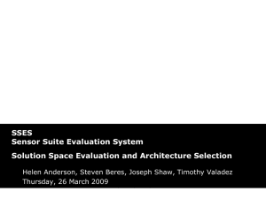 SSES Solution Space Evaluation And Architecture Selection