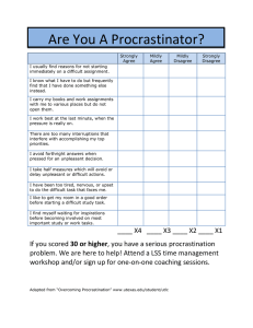 Are You A Procrastinator?