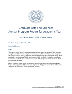Graduate Program Annual Report Form