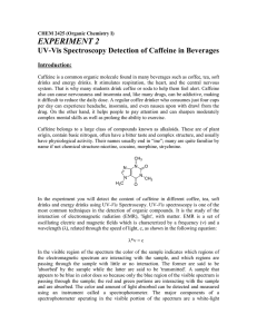 Exp 2_UV-Vis Spectroscopy Detection of Caffeine in Beverages.doc