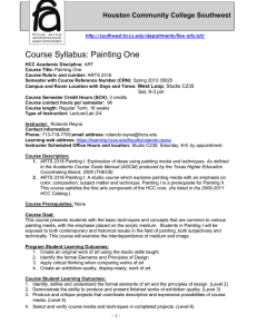 Spring ARTS 2316 HCCS PAINTING 1 SYLLABUS - Reyna.doc-2.doc