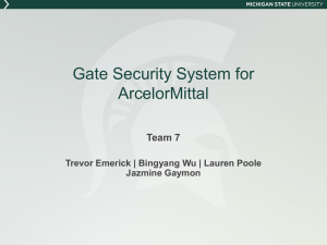 Gate Security System for ArcelorMittal Team 7