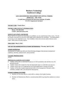 Lead 1200 Workforce Development with Critical Thinking Syllabus (75763).doc