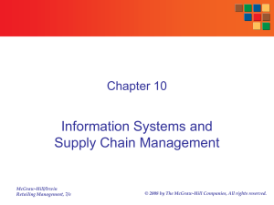 Retail Information and Supply Chain Systems