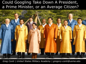 Could Googling Take Down A President,