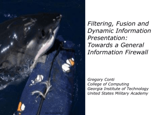 Filtering, Fusion and Dynamic Information Presentation: Towards a General