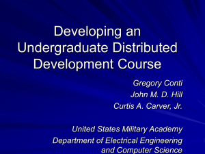 Developing an Undergraduate Distributed Development Course