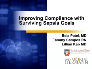 Improving Compliance with Surviving Sepsis Goals