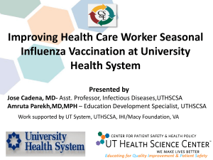 Improving Health Care Worker Seasonal Influenza Vaccination