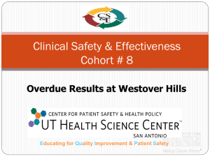 Reducing Overdue Results at Westover Hills