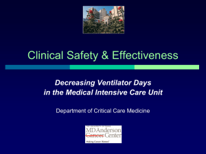 Reducing Ventilator Days in the Medical Intensive Care Unit